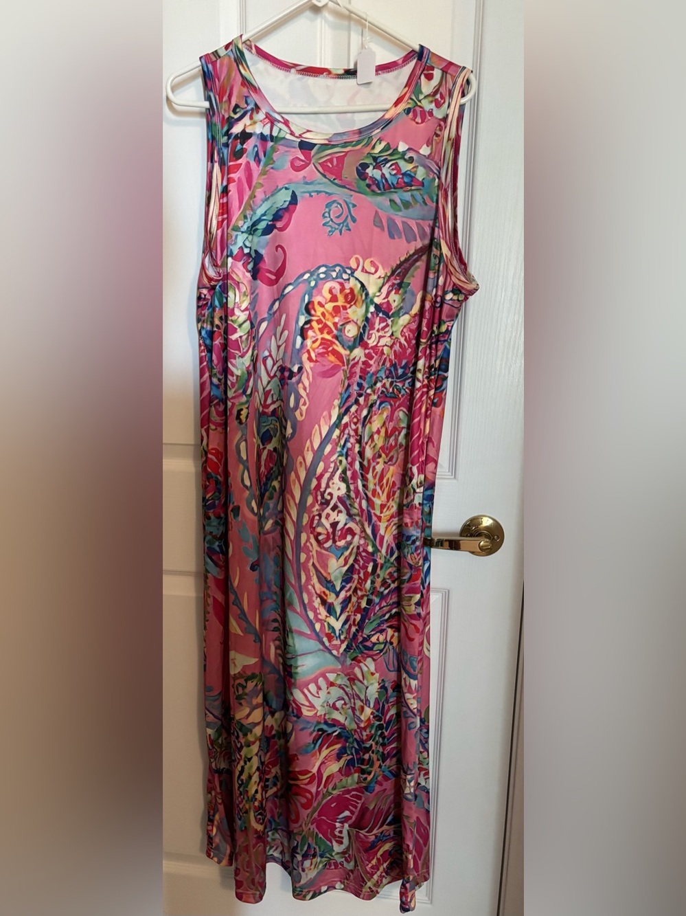 Vibrant Pink Floral-Print Maxi dress